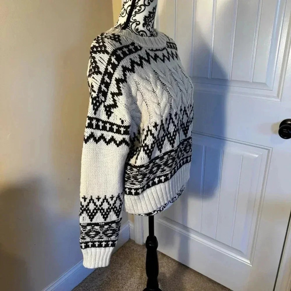 John Paul Richard Chunky Fair-isle/Cable Knit Sweater NWT - Picture 2 of 7